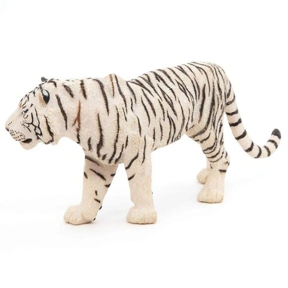 White Tiger Figurine - Hand Painted Wild Animal Toy Action Figure -‎ Papo - Picture 8 of 8
